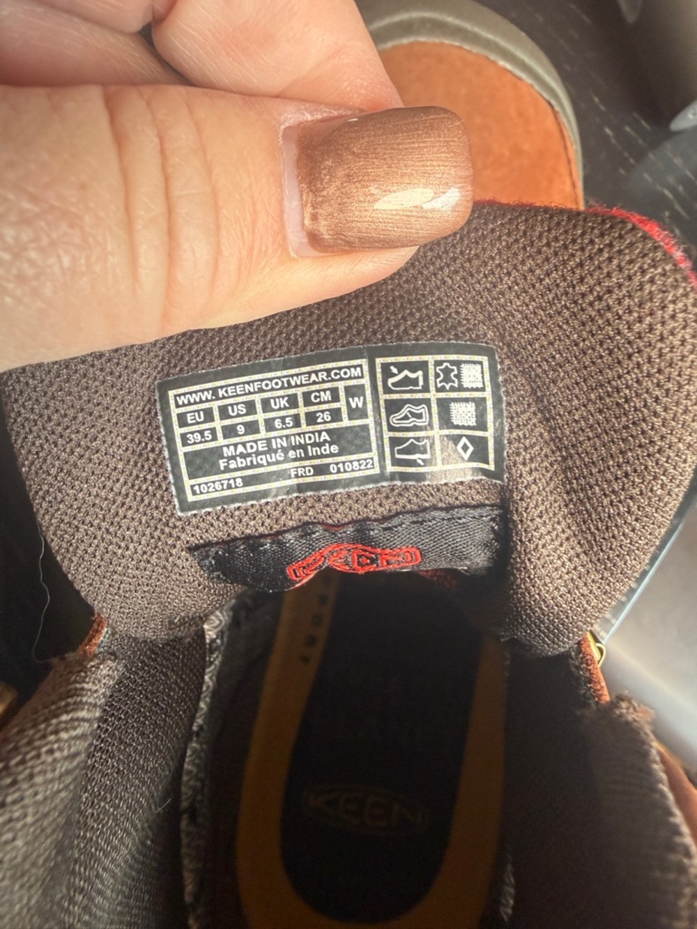 KEEN Kaci III Winter Mid Waterproof Boots Tortoise Shell Red Plaid Size 9 - Picture 6 of 6